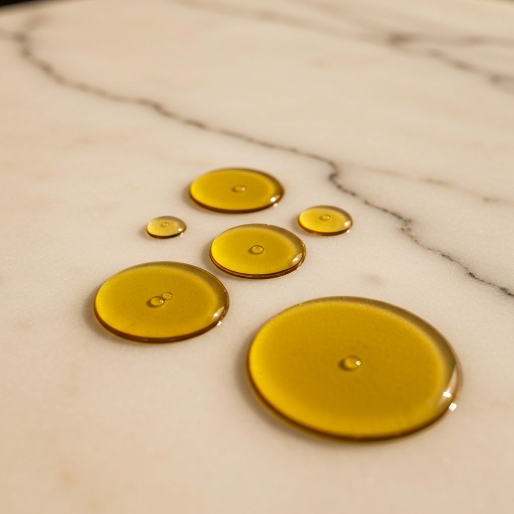 Textura de aceites naturales